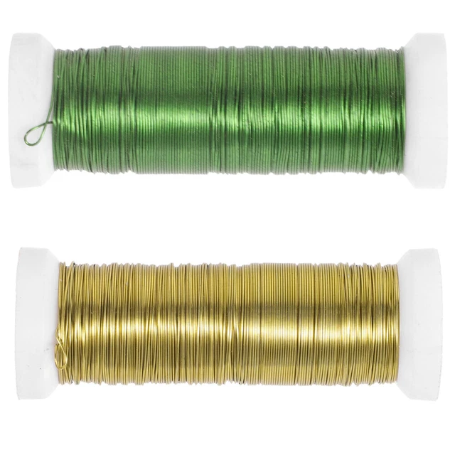 2 rollos de tallos de flores artificiales multifunción tallo de flores cables de hierro hágalo usted mismo