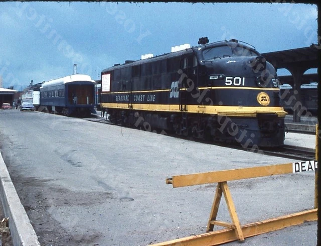sl56 Original Slide 1976 Railroad RR SCL Seaboard Coastline # 501 906a