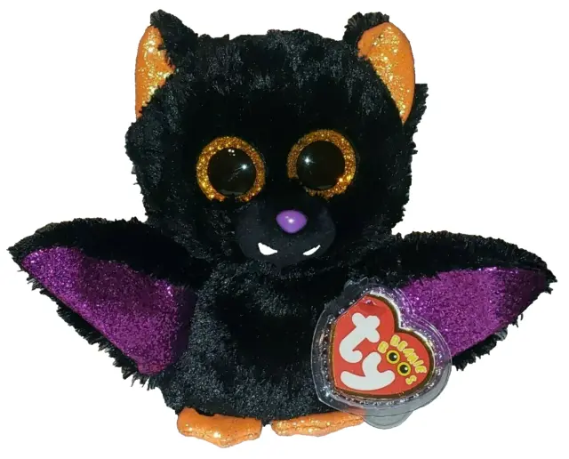 Ty Beanie Boos - RAVEN the Halloween Bat 6" (Claire's Exclusive) NEW MWMT