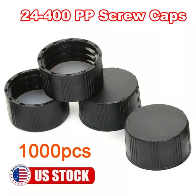 1000ps Thread Black 24-400 Screw Cap PTFE Silicone for 20ml/30ml/40ml/60ml Vials