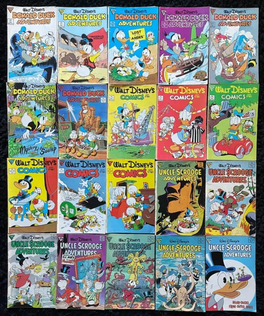 1980s DISNEY Comics (Lot of 20) Donald Duck 1 Uncle Scrooge Adventures Gladstone