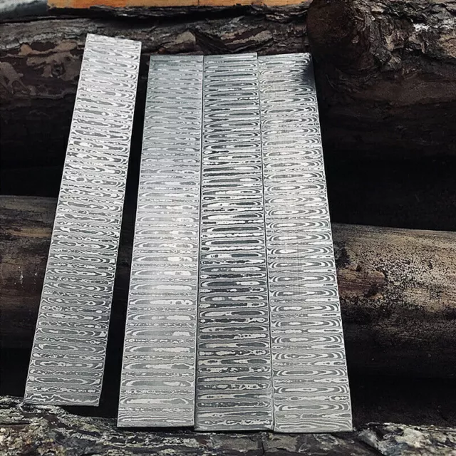 Damascus Stainless Steel Twist Blank Billet Bar Rod for Knife Making 3 Sizes 3