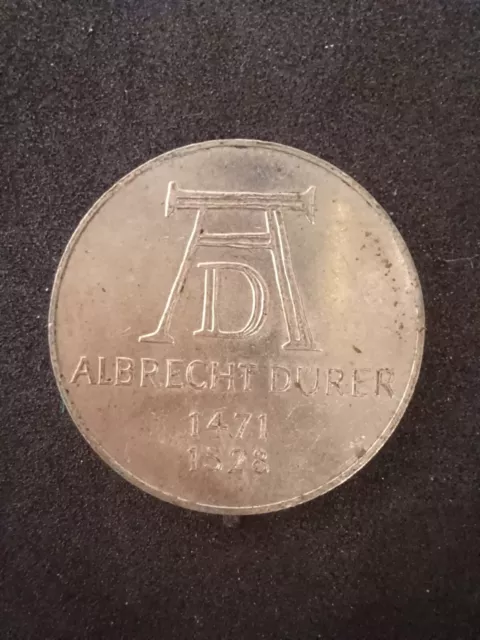 5 DM Albrecht Dürer Silbermünze BRD 1971 "D" Gedenkmünze