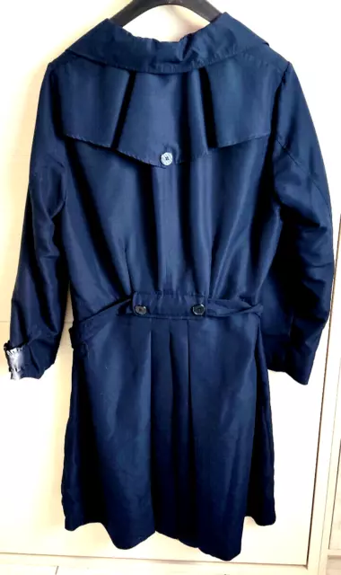 Imperméable trench coat manteau bleu marine Anne Weyburn Taille 48 NEUF