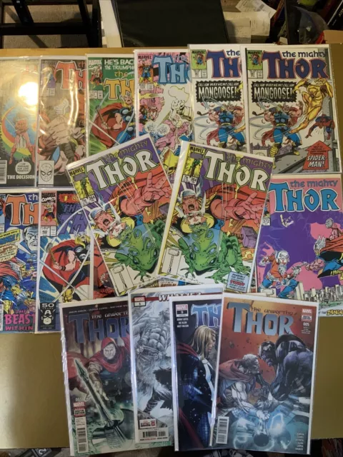 Lot of 18 The Mighty Thor Comics (between #336-433) Marvel Comics VF+/NM-
