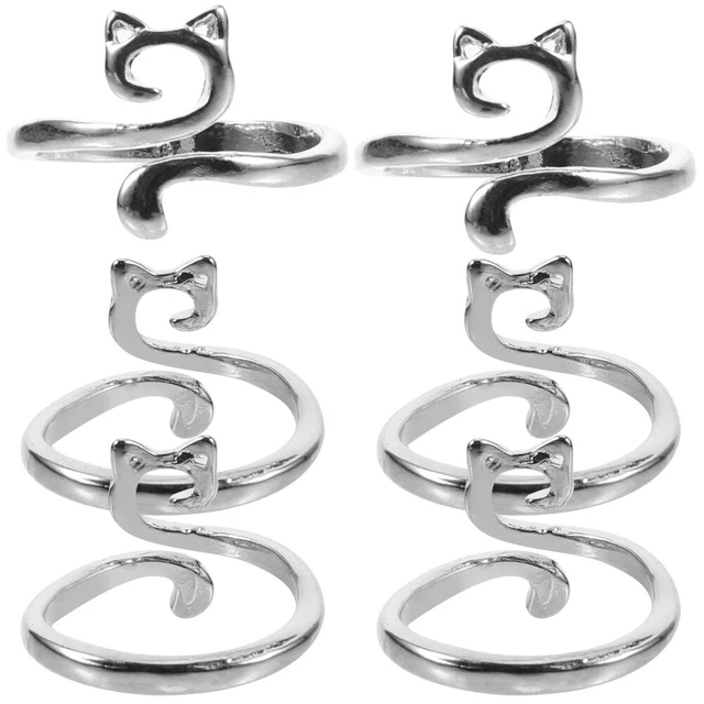6Pcs Alloy Knitting Rings Multi-function Crochet Rings DIY Knitting Tools