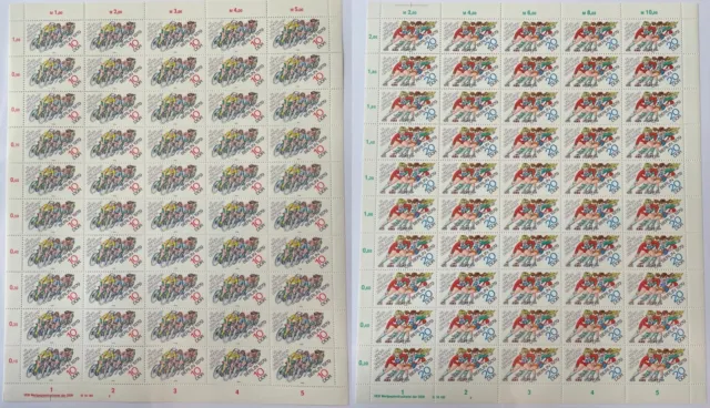 DDR, MiNr. 2433-2434 DV DW kompletter Bogen postfrisch Druckvermerk [DDB2433