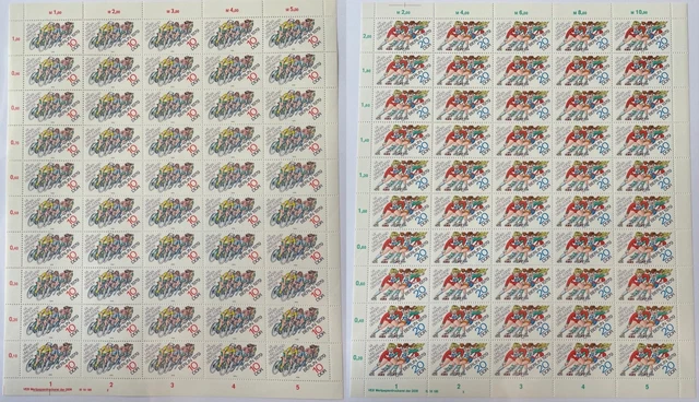 DDR, MiNr. 2433-2434 DV DW kompletter Bogen postfrisch Druckvermerk [DDB2433