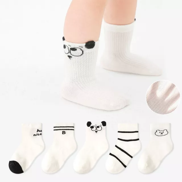 5 Pairs 1-2 Years Old Kids Baby Toddler Boy Girl Ankle Crew Socks Cotton Socks
