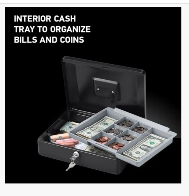 SENTRY SAFE CASH Box Security Box Money Box With Privacy Key Lock 31.
