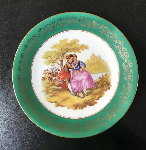 Meissner Limoges France decorative plate - Classic Fragonard Courting Couple