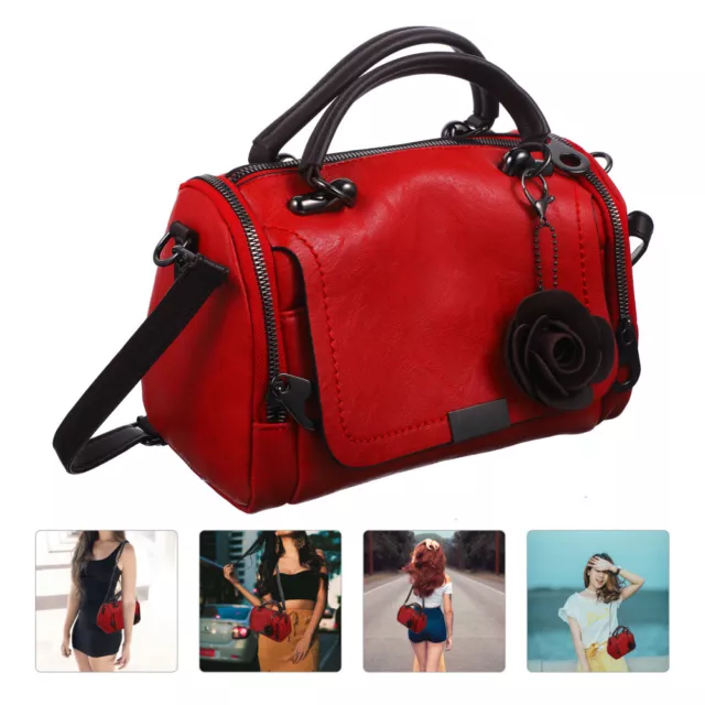 Rot Frau Rucksack Mit Großer Kapazität Handtasche Einkaufstasche