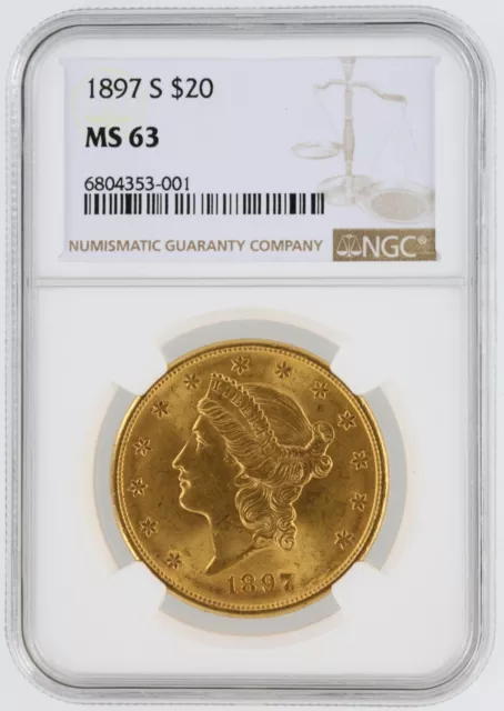 1897-S Double Eagle NGC MS63 $20 Liberty Head San Francisco Minted