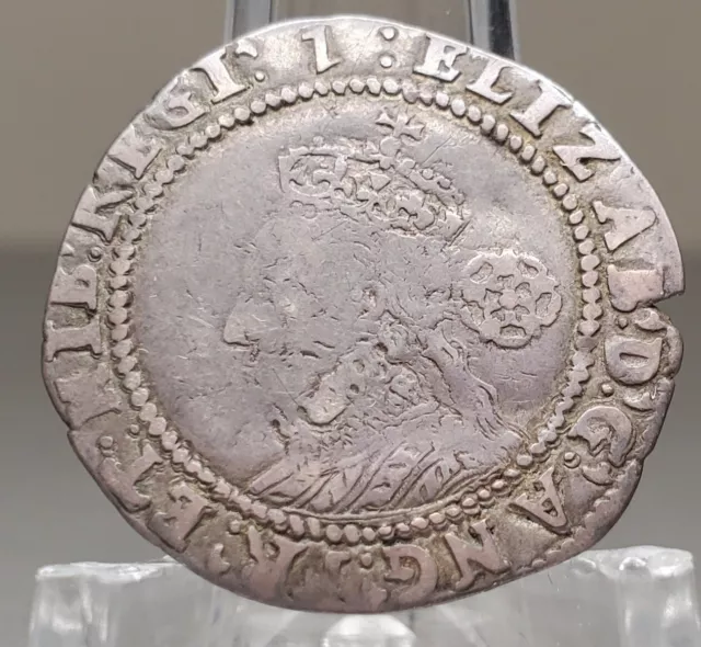 1602 Great Britain Sixpence Silver World Coin Queen Elizabeth
