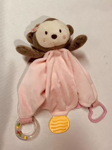 Fisher Price Snugleamonkey Blanket With A Rattle And Teething Rings