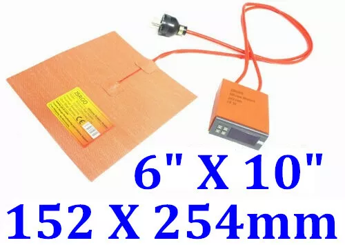 6" X 10" 152 X 254mm  200W w 3M w Digital Control Thermostat Printer Heater Pad