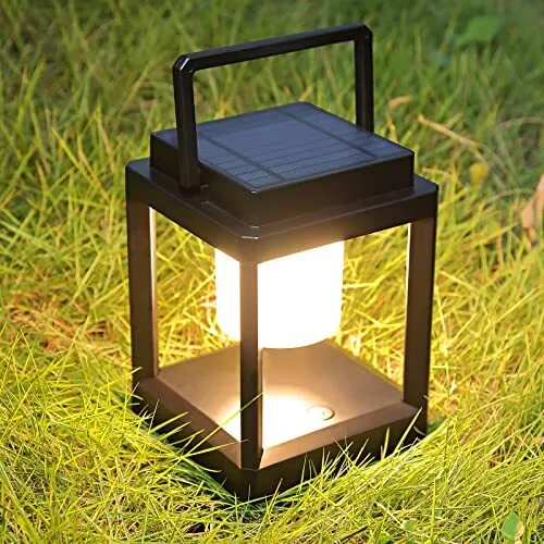 Outdoor Table Lamp, Brightness LED Nightstand Lantern, Portable Rechargeable ...