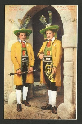 Cartolina Costumi dell' Alto Adige Val Pusteria 1935 ca. 