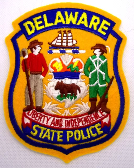 Delaware State Police Embroidered Uniform Patch - 5'' X 4" - New