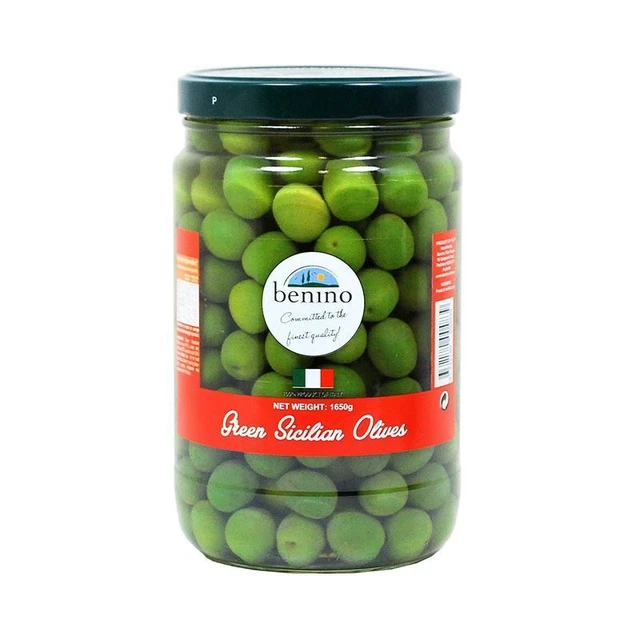 Benino - Green Whole Sicilian Olives 1.65Kg