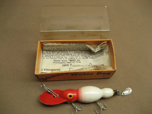 VINTAGE BOMBER RED/WHITE FISHING LURE NEW OLD STOCK Wooden Lure $7.95 -  PicClick