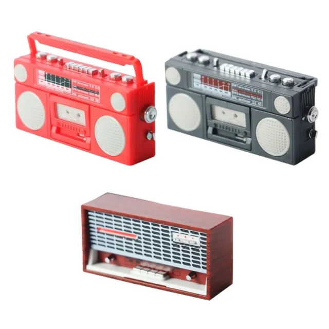 Dollhouse Radio Miniature Retro Model Toy Simulated Children Supplies