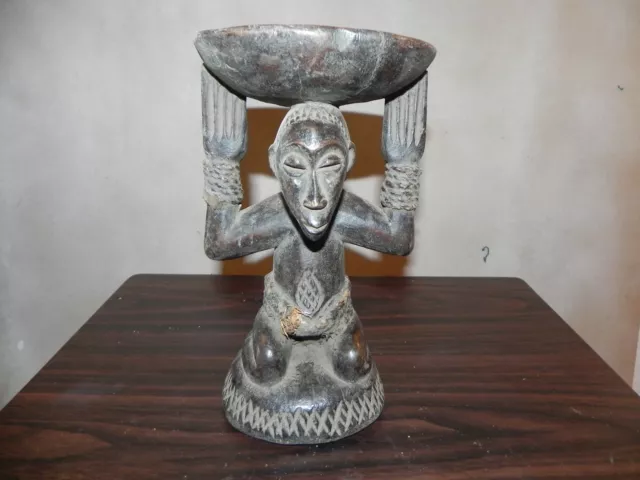 Arts of Africa - Luba Stool - DRC - Congo - 9" Height x 5" Wide