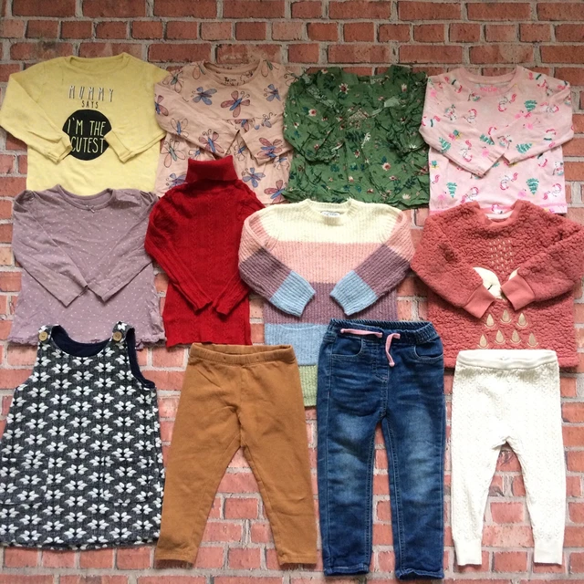 Pacchetto abiti per bambine 18-24 mesi maglione jeans abito Next Gap TU ecc.