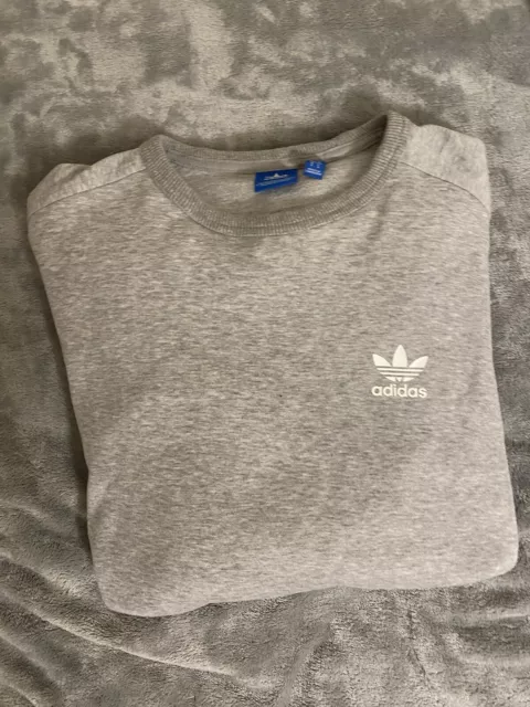 Adidas Maglione Girocollo da Uomo Grigio Taglia M