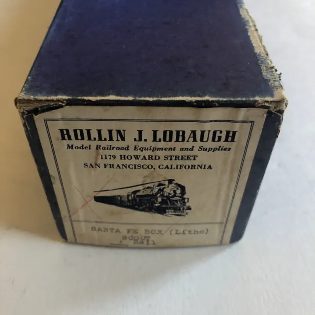 Vintage Lobaugh Santa Fe Box (Litho) Scout 2 Rail Train