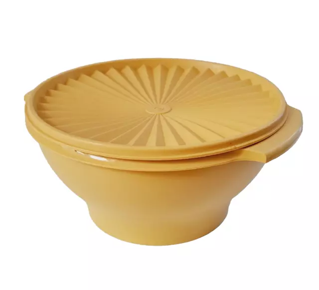 Tupperware Large Mixing Bowl, Salad Bowl With Press Seal Lid - Retro & Vintage