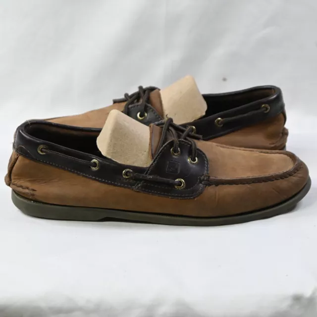 Sperry Top-Sider Men's  Leeward 2-Eye Brown Buck Boat Shoes Size 11 W