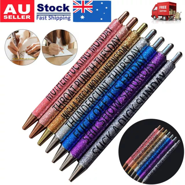 7pcs Funny Pens-Swear Word Daily Pen Set Irty Cuss Word Pens for
