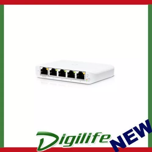 Ubiquiti USW Flex Mini 5 Port Gigabit Switch Managed UniFi Layer 2, 1x PoE Input