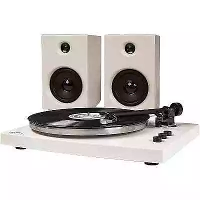 Crosley T150 Bluetooth Record Player Vinyl Turntable with Stereo Speakers White