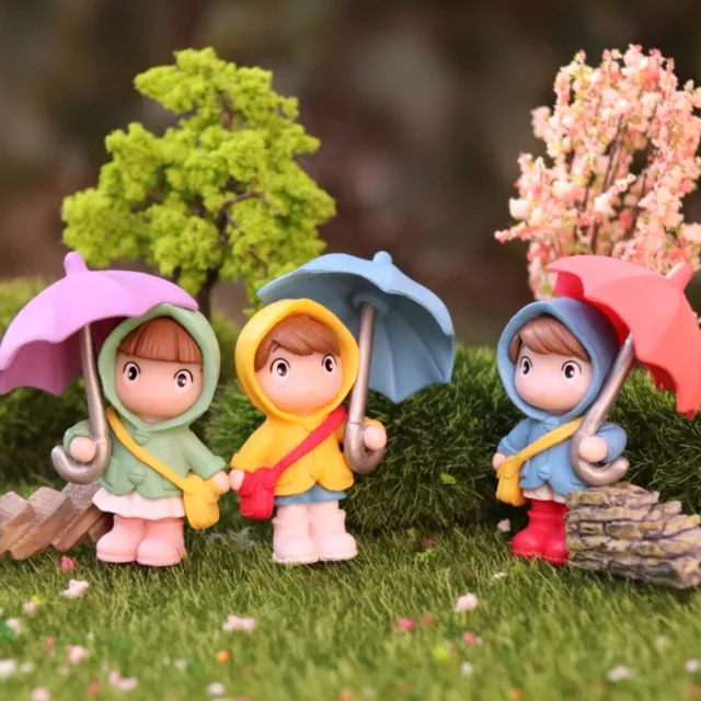 Handmade Models Toy Raincoat Umbrella Action Figures Figure Toys PVC Ornaments