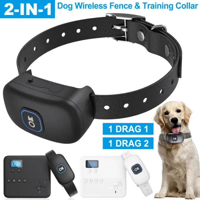 Wireless Invisible Dog Fence Electric Boundary Pet Containment System 1/2 Collar