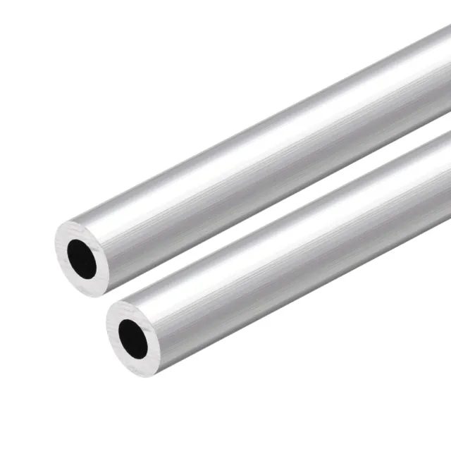 6063 Aluminum Round Tube 300mm Length 13mm OD 7mm Inner Dia Seamless Tubing 2pcs