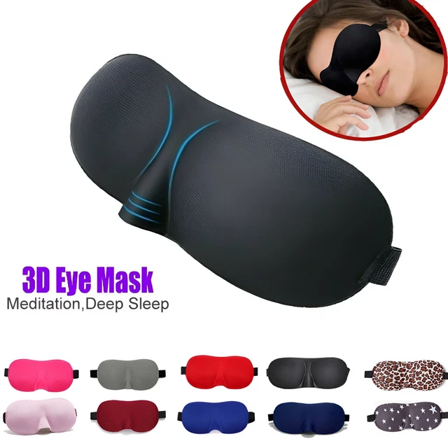 3D Eye Mask Soft Padded Sleep Sponge Masks Cover Travel aid Rest Blindfold Shade