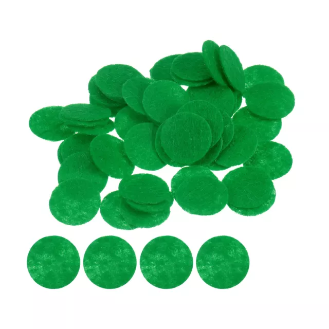 200pcs Round Felt Circles, 20mm 3/4" Craft Felt Pads Non-Woven Fabric Pad Green