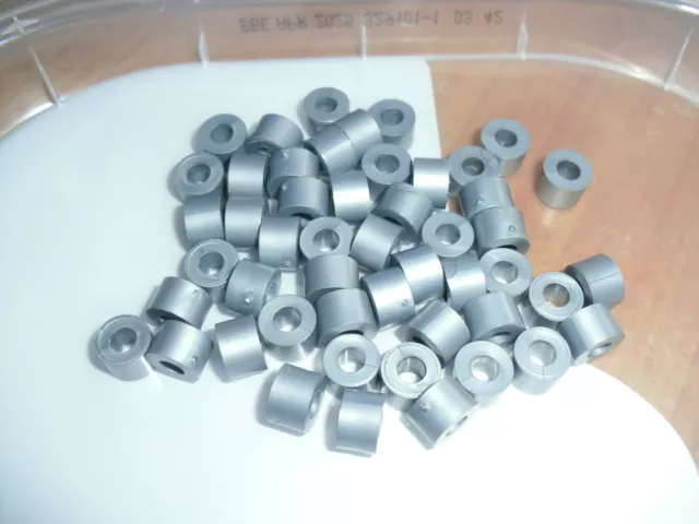 Meccano 50 Large Washer Silver Grey Plastic Spacer 38A Used