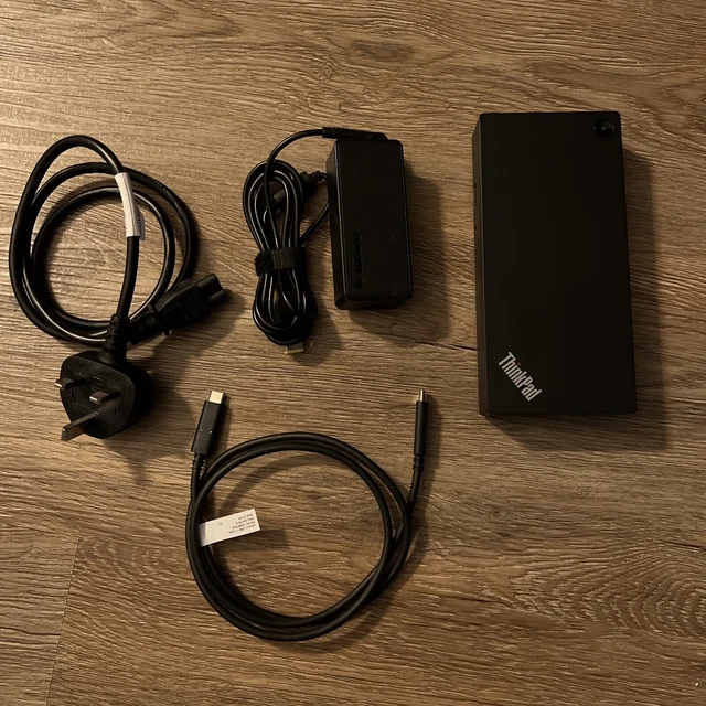 LENOVO THINKPAD USB-C Dock Gen2 + USB C-C Cable, Charger & Power Cable ...