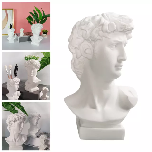 Greek David Bust Statues Pen Pot Statue Sculpture Decor