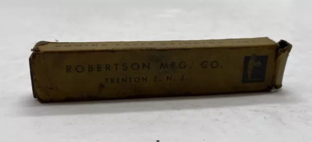 Vintage Robertson Sharpening Stone Aluminum Oxide w/old label box Approx 4x1x.25