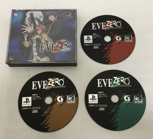 Sony Playstation 1 PS1 Eve Zero Case Cracked No Manual Japanese Ver