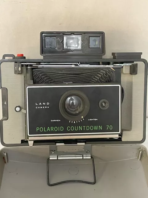 Vintage Polaroid Land Camera Countdown 70 Polaroid Focused Flash Folding Bellows