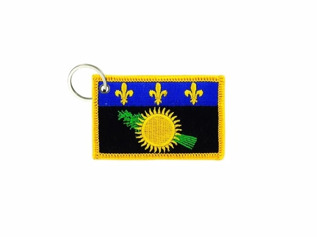 Porte-clés Brodé Patch Drapeau Du Groenland - Pôle Nord - Neuf Avec étiquette - Fabriqué En France