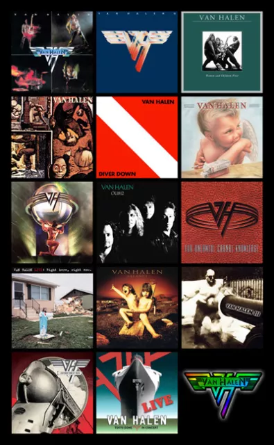 VAN HALEN album discography magnet (4.5" x 3.5")