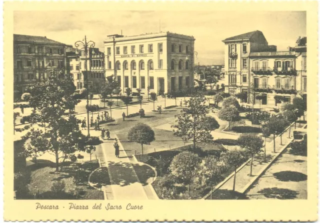 Pescara - Piazza Del Sacro Cuore 1954 - Targhetta