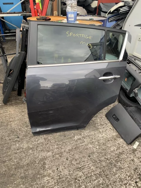 KIA SPORTAGE MK3 REAR DOOR LEFT PASSENGER SIDE IN GREY 2010 TO 2015 damaged